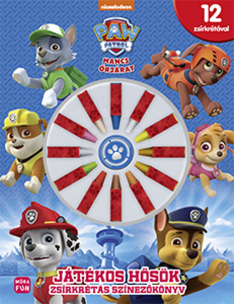 Mancs őrjárat - Játékos hősök - zsírkrétás színezőkönyv