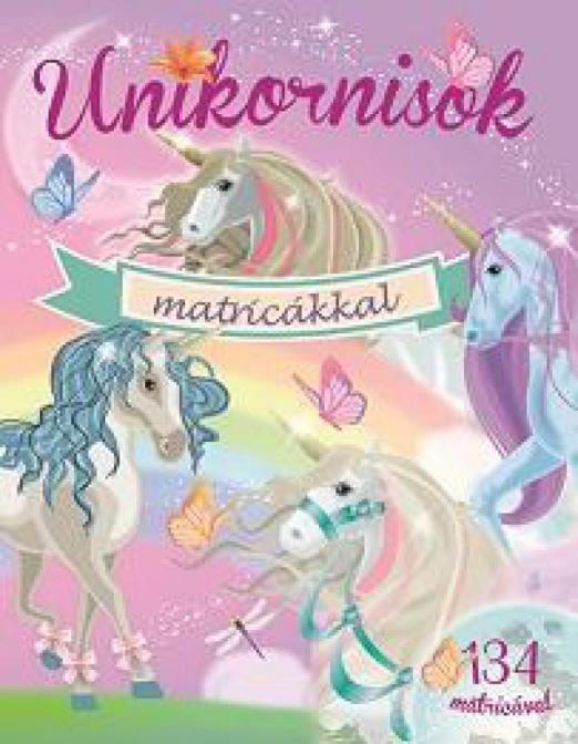 Unikornisok matricákkal - Lila