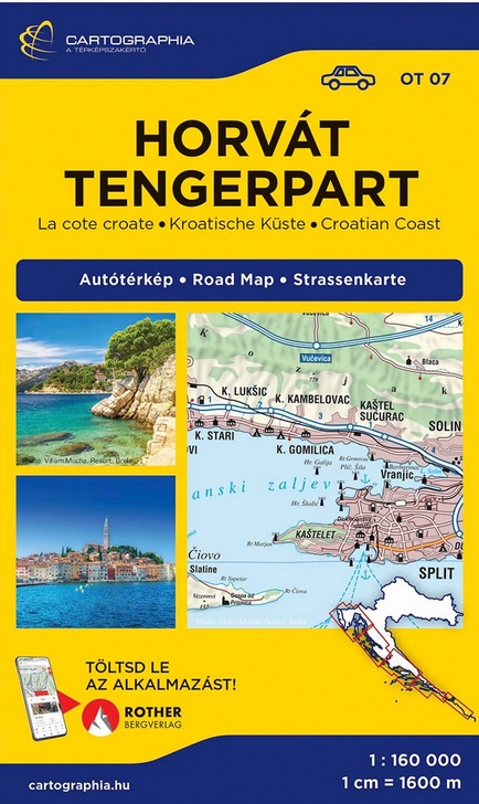 Horvát tengerpart (Adria) térkép