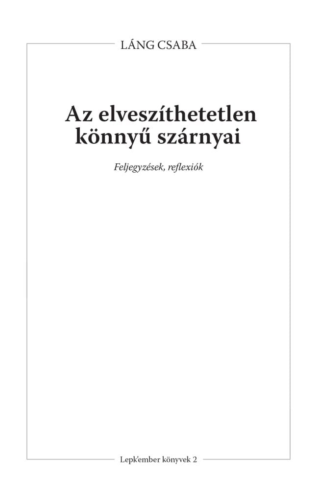 Az elveszíthetetlen könnyű szárnyai