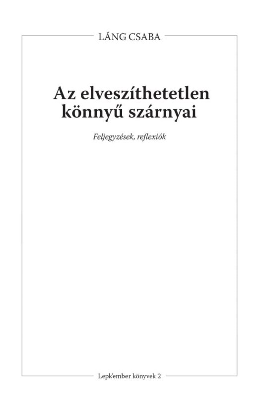 Az elveszíthetetlen könnyű szárnyai
