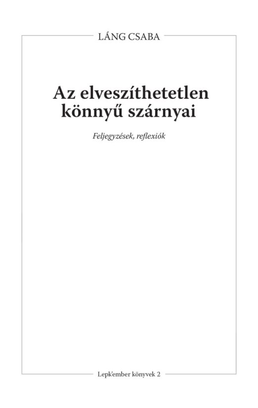 Az elveszíthetetlen könnyű szárnyai