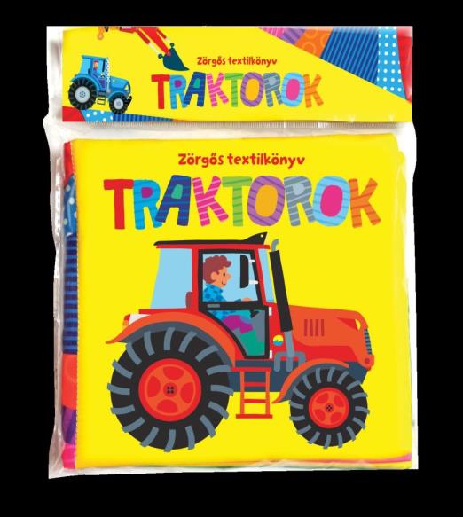 Zörgős textilkönyv - Traktorok