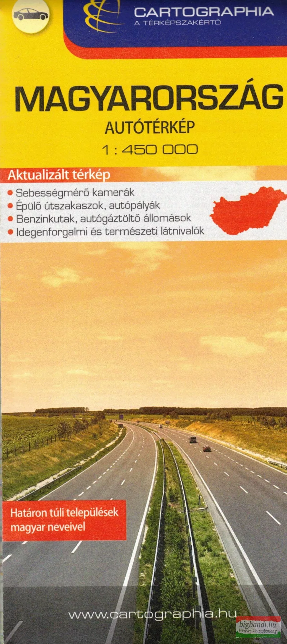 Magyarország autótérkép 1: 450000