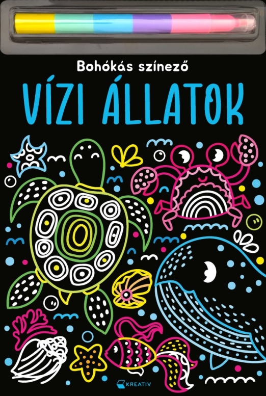 Vízi állatok - Bohókás színező