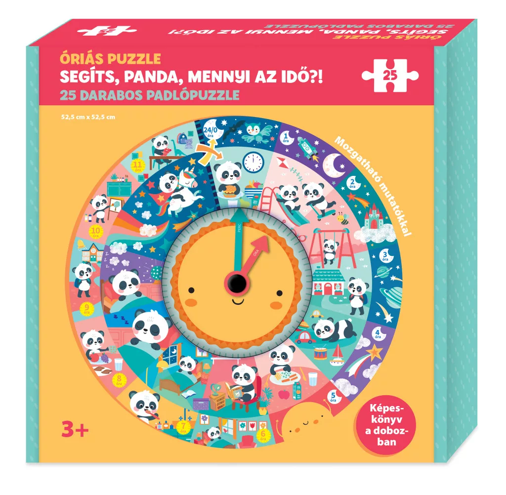 Segíts, Panda, mennyi az idő?! - Óriás puzzle