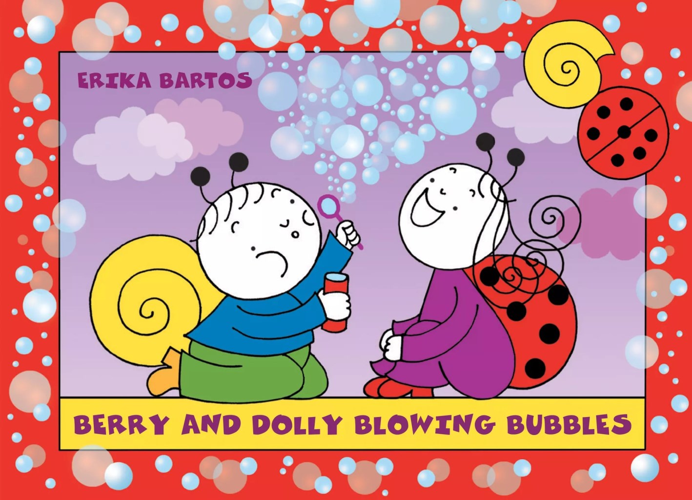 Berry and Dolly blowing bubbles