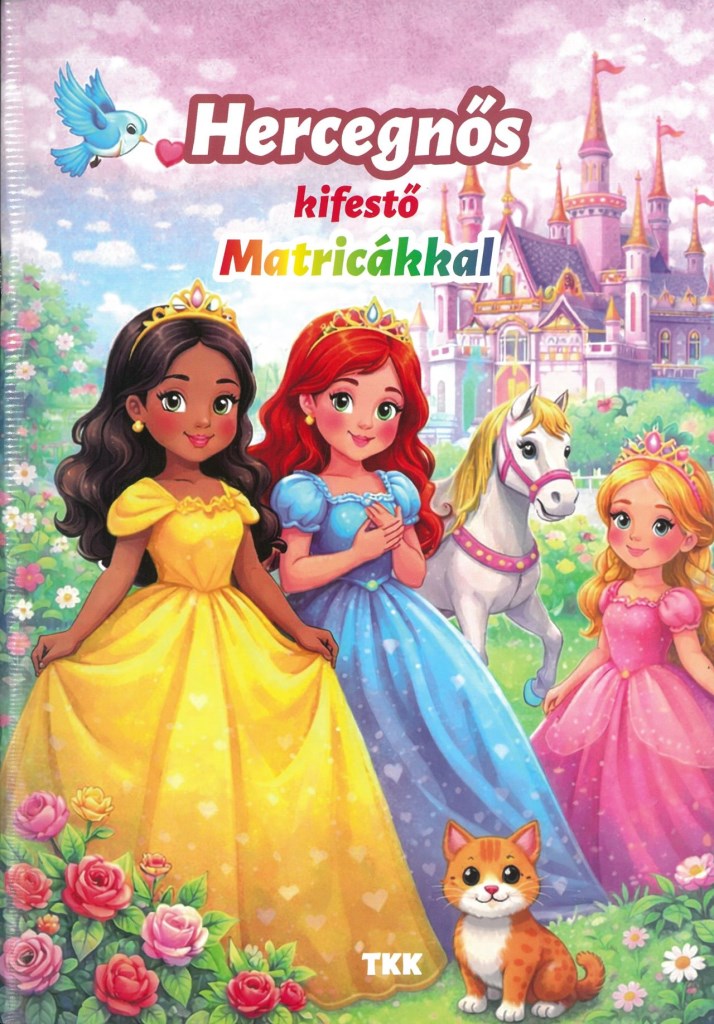 Hercegnős kifestő - Matricákkal