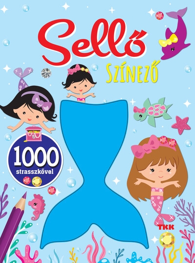 Sellő színező - 1000 strasszkő