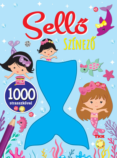 Sellő színező - 1000 strasszkő