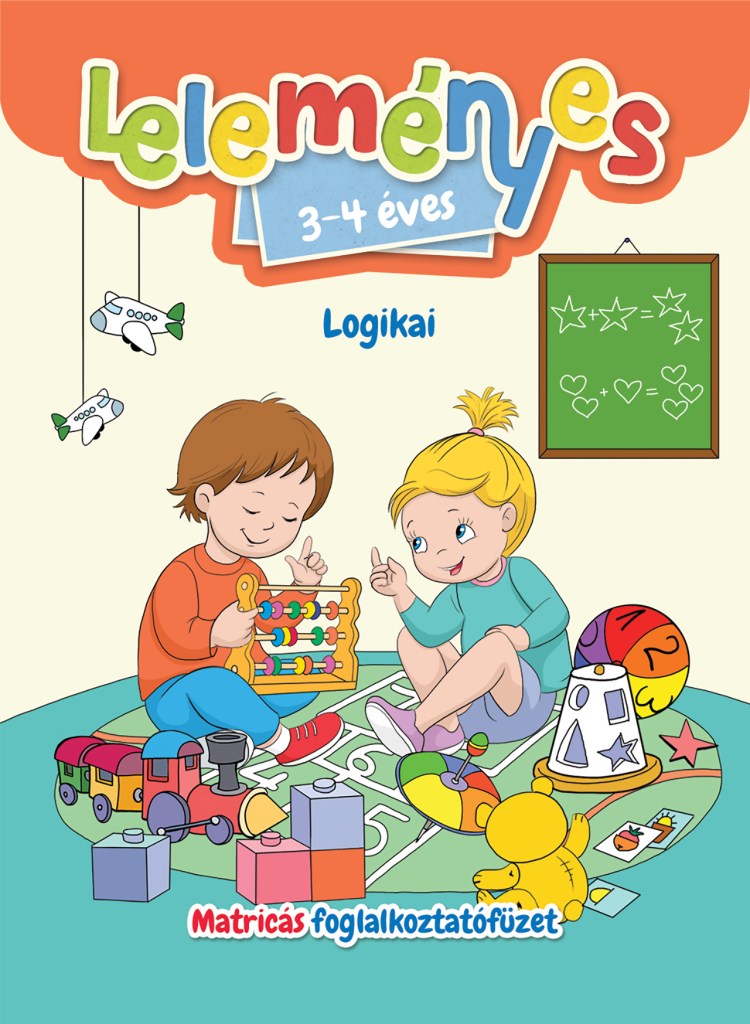Leleményes 3-4 éves - Logikai feladatok / Matricás foglalkoztatófüzet