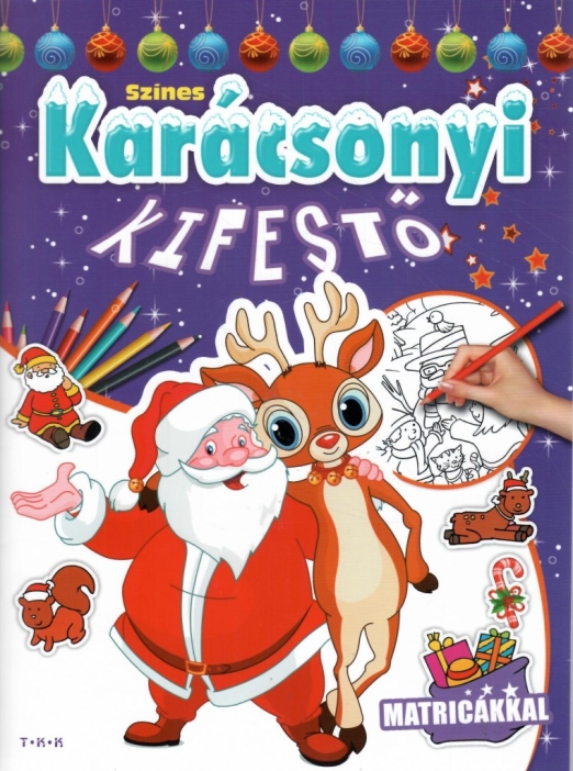 Színes karácsonyi kifestő