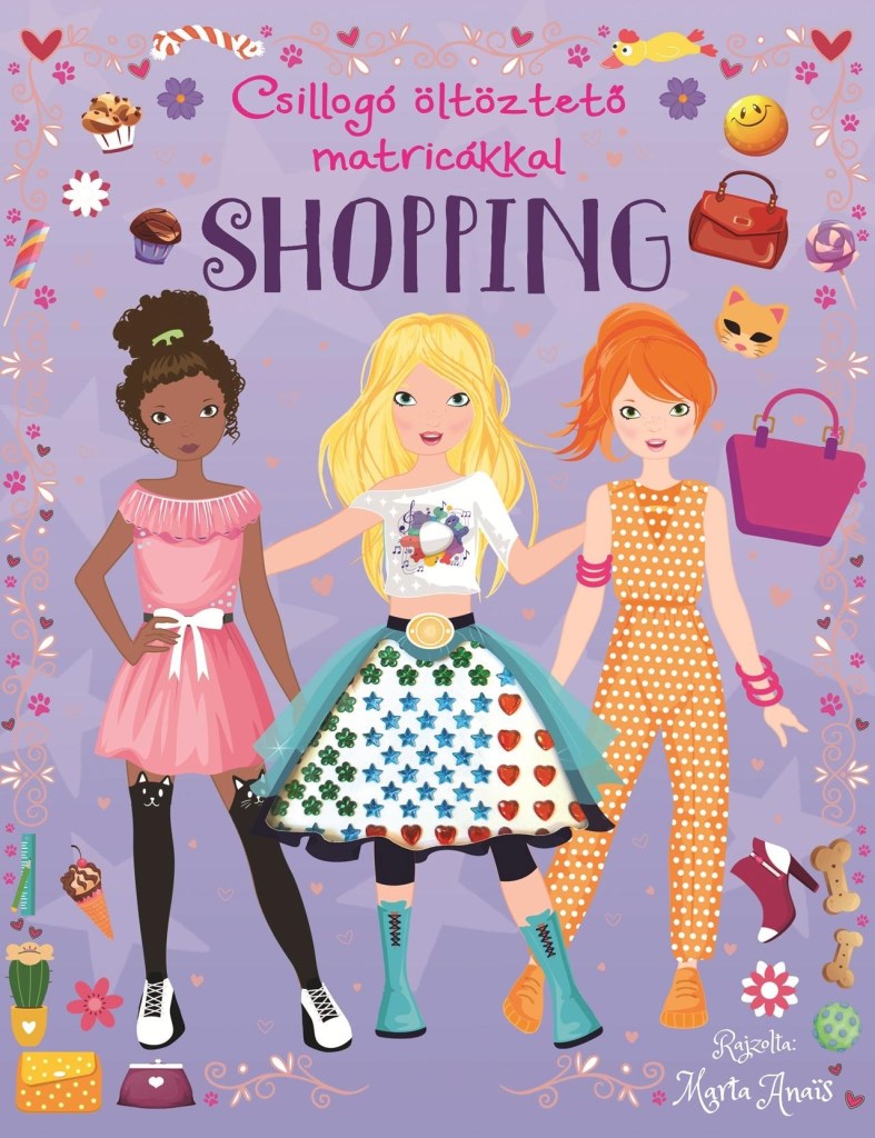 Csillogó öltöztető matricákkal - Shopping