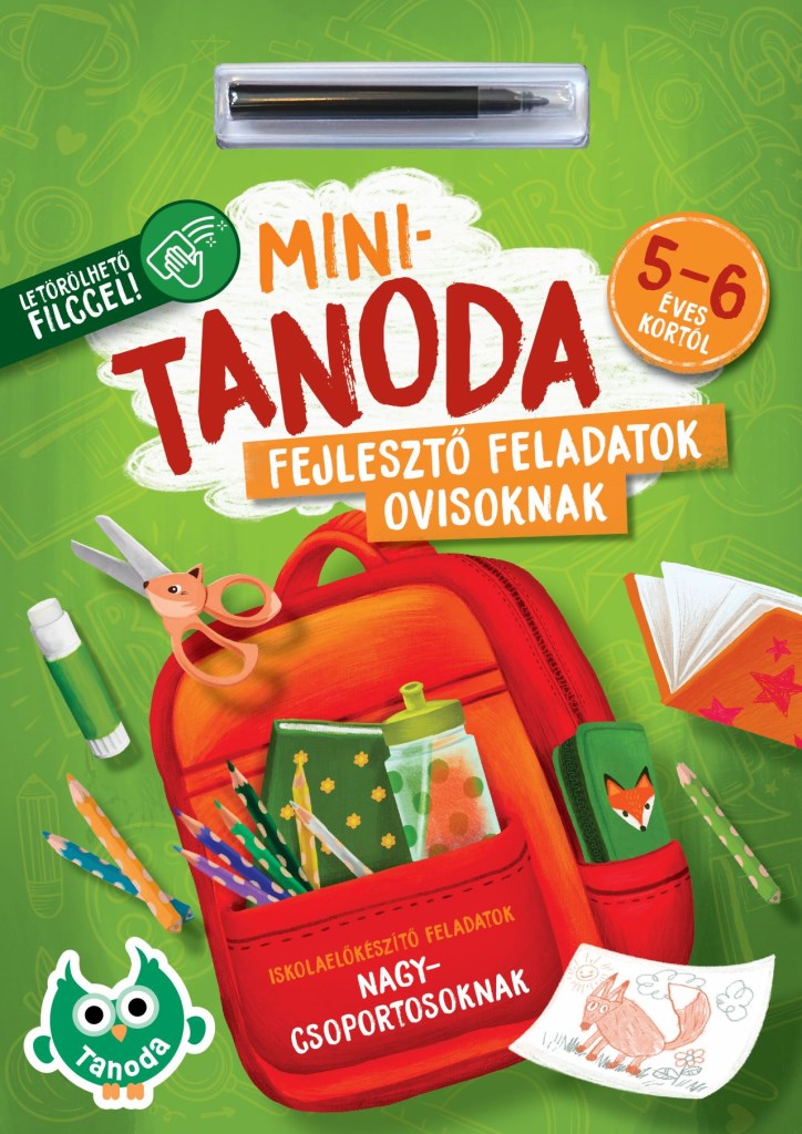 Minitanoda letörölhető filccel - 5-6 éves kortól