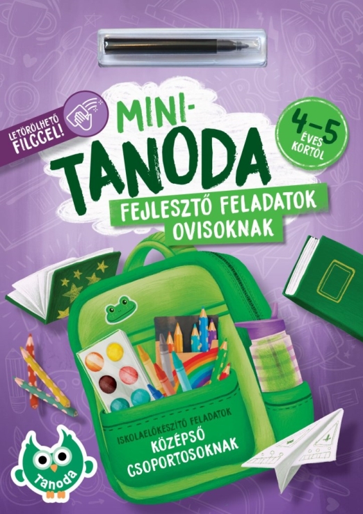 Minitanoda letörölhető filccel - 4-5 éves kortól