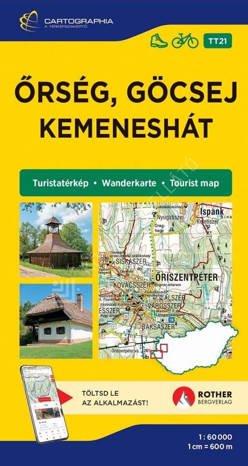 Őrség, Göcsej, Kemeneshát turistatérkép [TT21]
